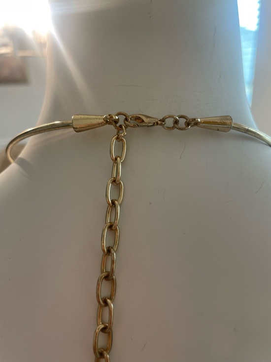 Tortoiseshell Flower Pendant Collar Choker Necklace - Picture 2 of 2